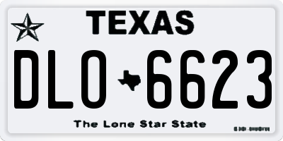 TX license plate DLO6623