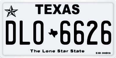 TX license plate DLO6626