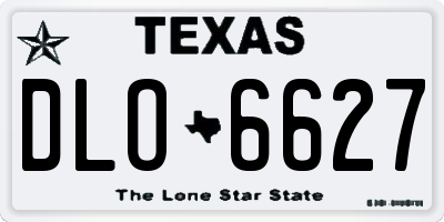 TX license plate DLO6627
