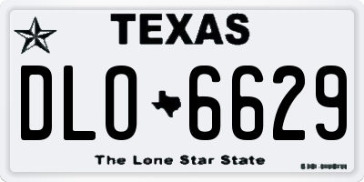 TX license plate DLO6629