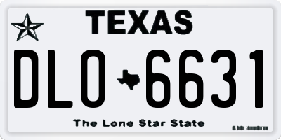 TX license plate DLO6631
