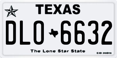 TX license plate DLO6632