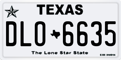 TX license plate DLO6635