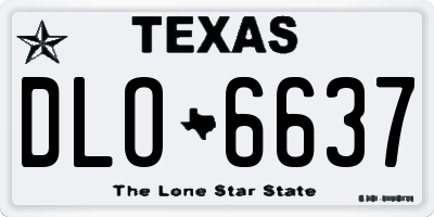 TX license plate DLO6637