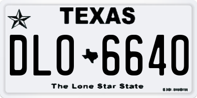 TX license plate DLO6640