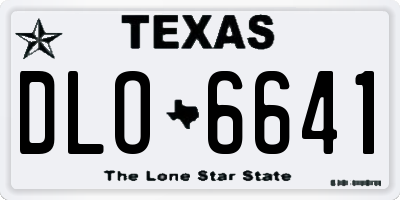 TX license plate DLO6641