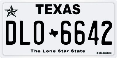 TX license plate DLO6642