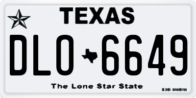 TX license plate DLO6649