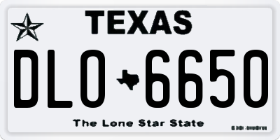 TX license plate DLO6650