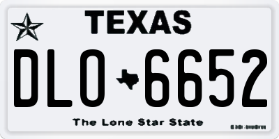 TX license plate DLO6652