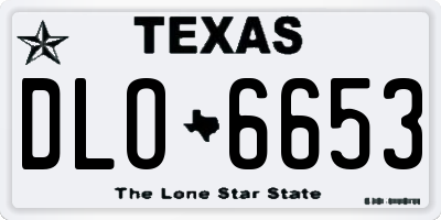 TX license plate DLO6653