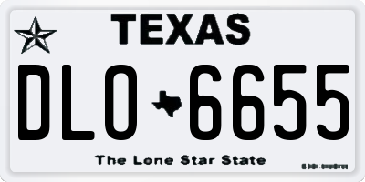 TX license plate DLO6655