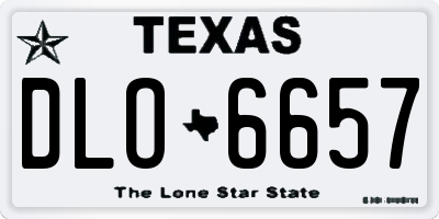 TX license plate DLO6657