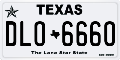 TX license plate DLO6660