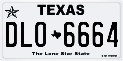 TX license plate DLO6664