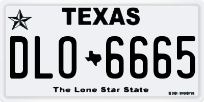 TX license plate DLO6665