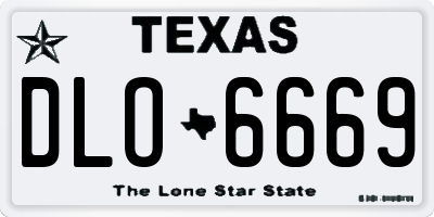 TX license plate DLO6669