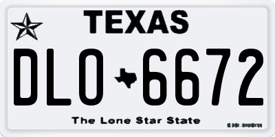 TX license plate DLO6672