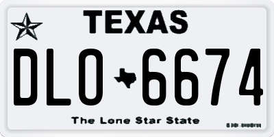 TX license plate DLO6674