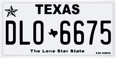 TX license plate DLO6675