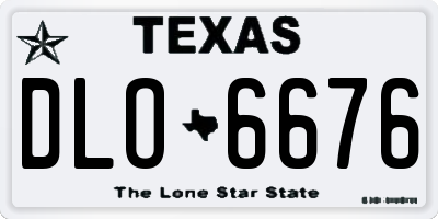 TX license plate DLO6676