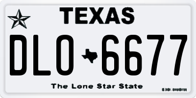 TX license plate DLO6677
