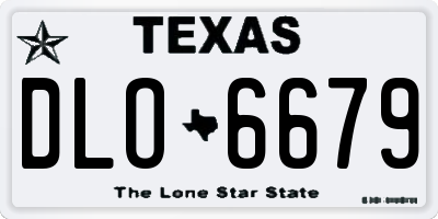 TX license plate DLO6679