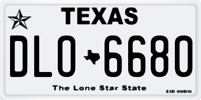 TX license plate DLO6680