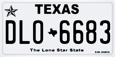 TX license plate DLO6683