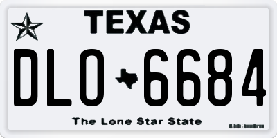 TX license plate DLO6684