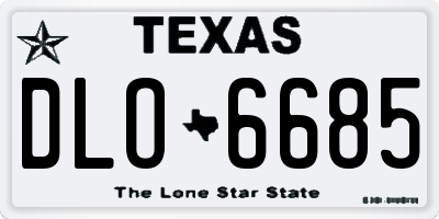 TX license plate DLO6685