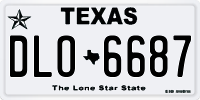 TX license plate DLO6687