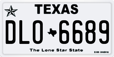TX license plate DLO6689