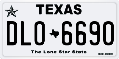TX license plate DLO6690