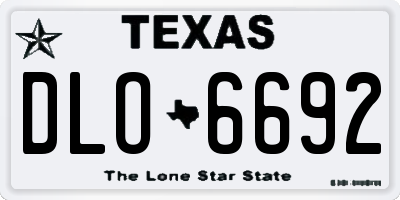 TX license plate DLO6692