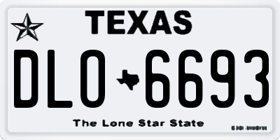 TX license plate DLO6693