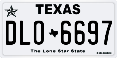 TX license plate DLO6697