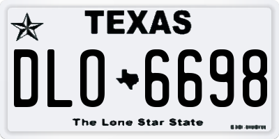 TX license plate DLO6698