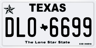 TX license plate DLO6699