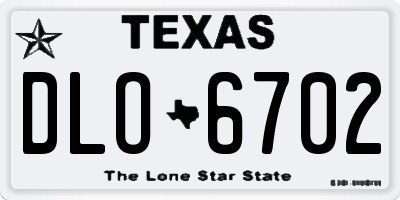 TX license plate DLO6702