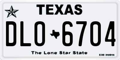 TX license plate DLO6704
