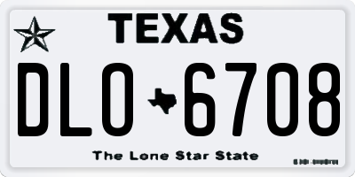 TX license plate DLO6708