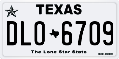 TX license plate DLO6709