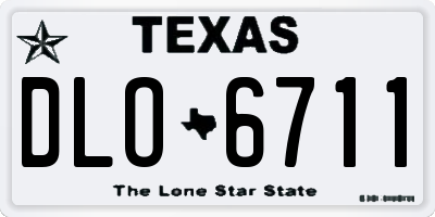 TX license plate DLO6711