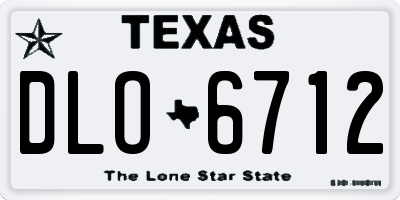 TX license plate DLO6712