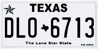 TX license plate DLO6713