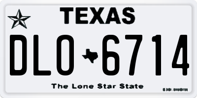 TX license plate DLO6714