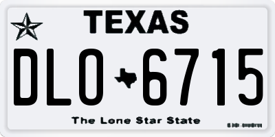 TX license plate DLO6715