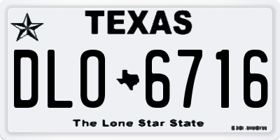 TX license plate DLO6716