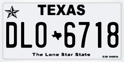 TX license plate DLO6718